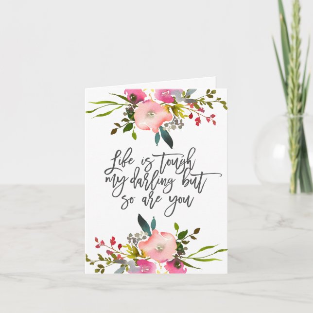 Cartão A vida é dura meu amor mas você também é Poster (Frente)