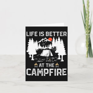 Cartão A Vida É Melhor No Acampamento Da Floresta De Camp