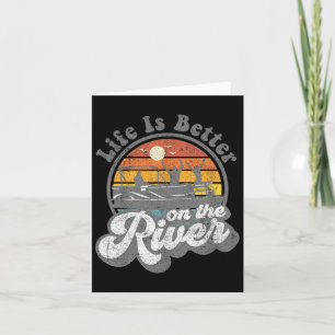 Cartão A Vida É Melhor No Rio Engraçado Pontoon Boat Boa