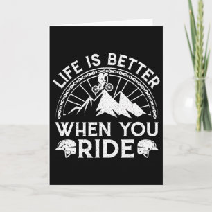 Cartão A Vida É Melhor Quando Você Anda De Bicicleta De M