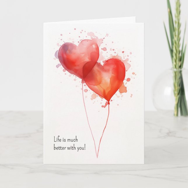 Cartão A vida é muito melhor com você (Frente)