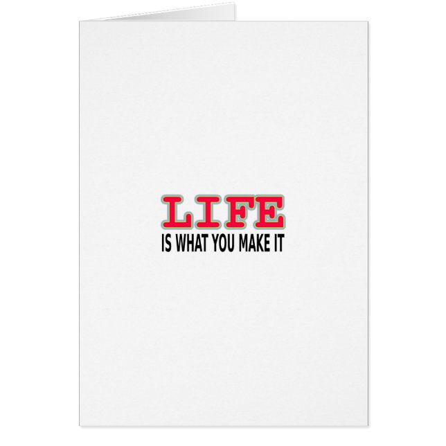 Cartão A Vida É O Que Você Faz (Frente)