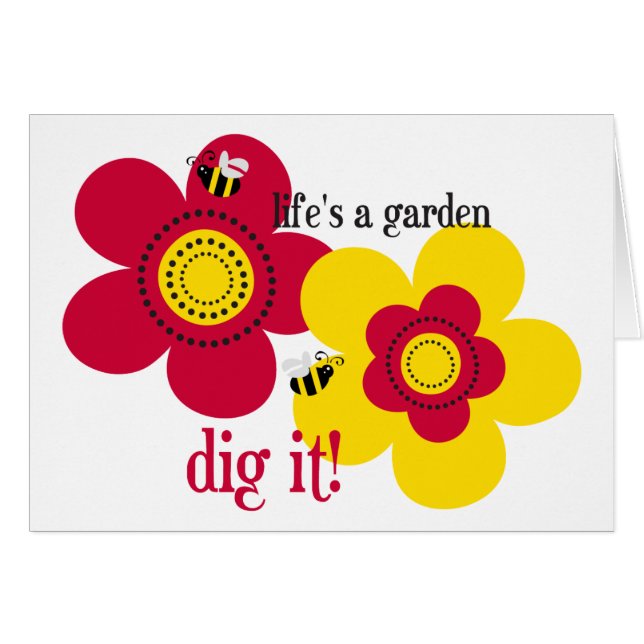 Cartão A vida é um jardim (Frente Horizontal)