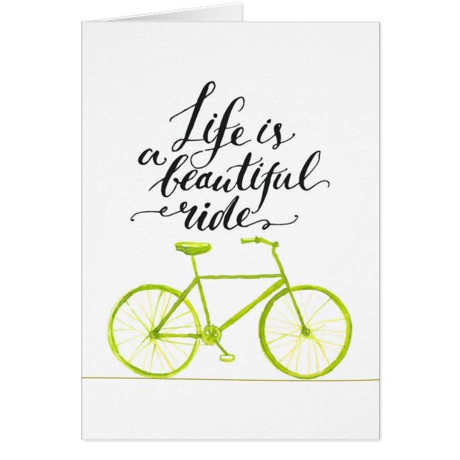 Cartão A vida é um verde limão bonito do passeio (Frente)