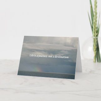 Cartão A vida é uma jornada, não um destino