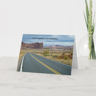 Cartão A vida é uma jornada, não um destino