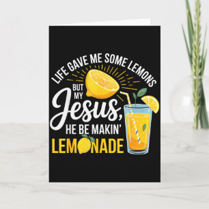 Cartão A Vida Me Deu Limões Jesus Limonada Divertido Cris