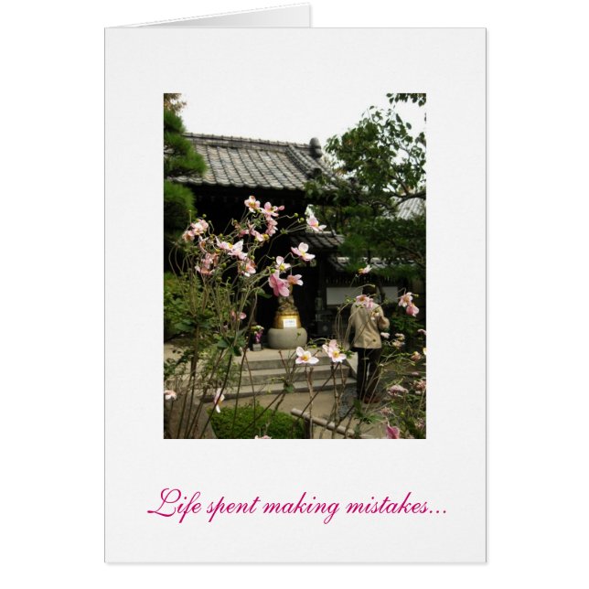 Cartão A vida passou por erros de fazer... (Frente)