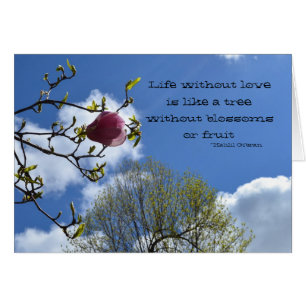 Cartão A vida sem amor está como