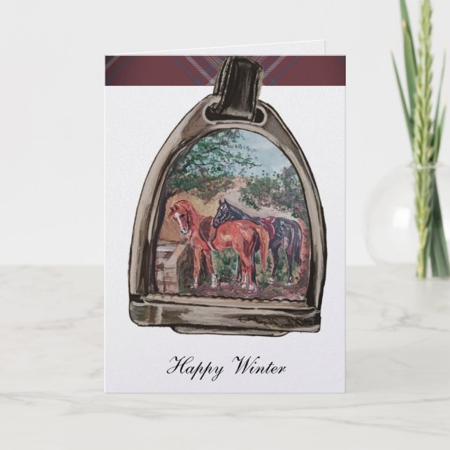 Cartão a view through a stirrup  card (Frente)