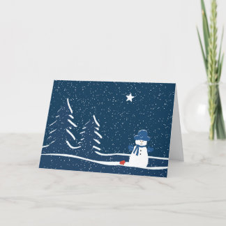Cartão A vigília de Snowman