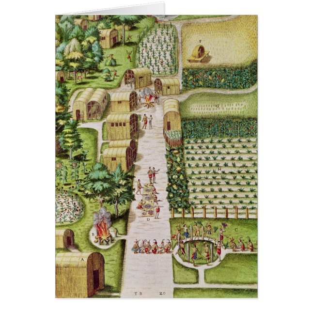 Cartão A vila de Secoton (Frente)