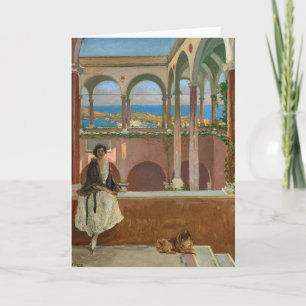 Cartão A Villa no Riviera   Sir John Lavery