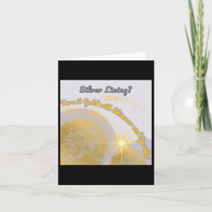 Cartão A Vínculo De Prata Torna-A Dourada. Shimmery E