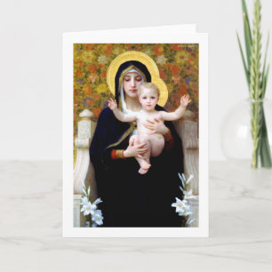 Cartão A Virgem do Lírio, Bouguereau