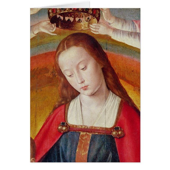Cartão A Virgem Maria com sua coroa (Frente)