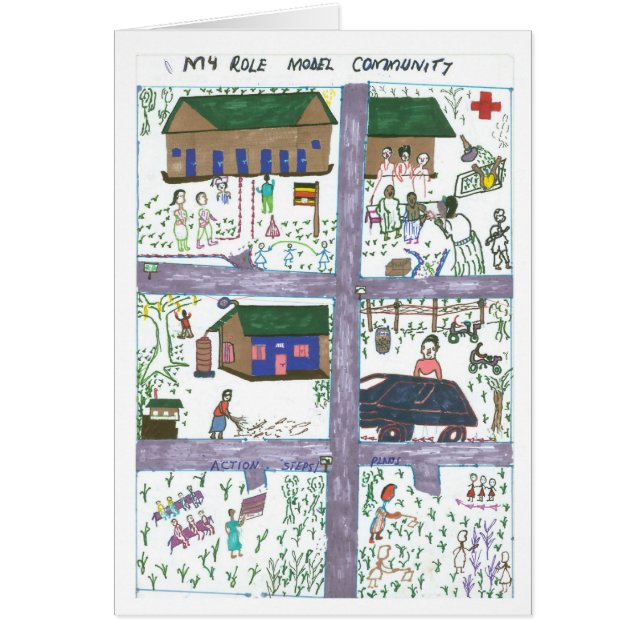 Cartão A visão de Rossette de uma comunidade modelo (Frente)