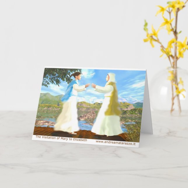 Cartão A Visitação de Mary a Elizabeth (Flor Amarela)