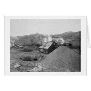 Cartão A vista da fábrica "Homestake da mineração
