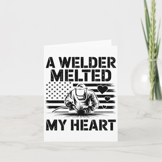 Cartão A Welder Melted My Heart Valentine Day On Ck Wel  (Frente)