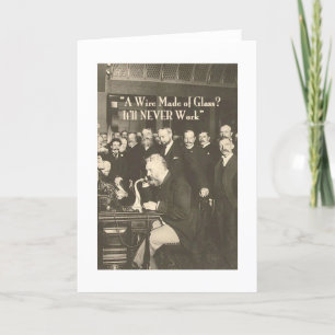 Cartão A Wire Made of Glass Humorous Tech