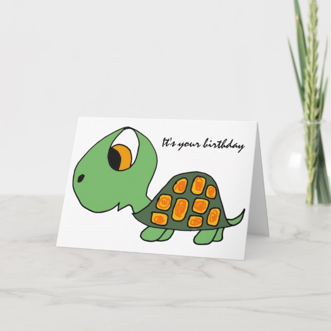 Cartão AB- Funny Turtle Birthday Card (Frente)