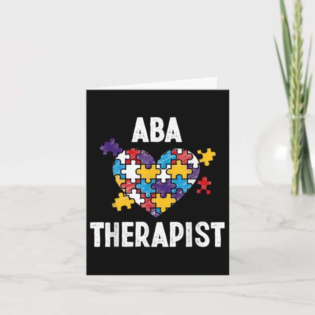 Cartão Aba Therapist Training Behaviour Analyst Autism Th (Frente)
