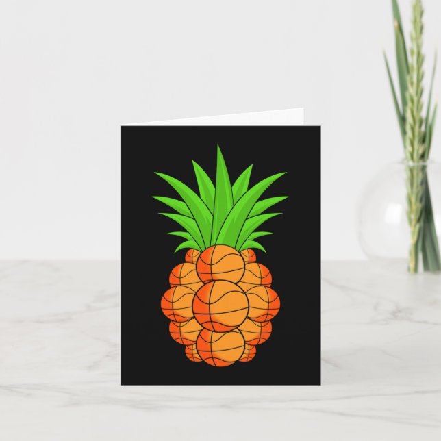 Cartão abacaxi de basquete único hilário - original g (Frente)