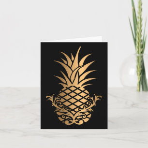 Cartão Abacaxi Dourado Aloha Praias A Camisa Hawa