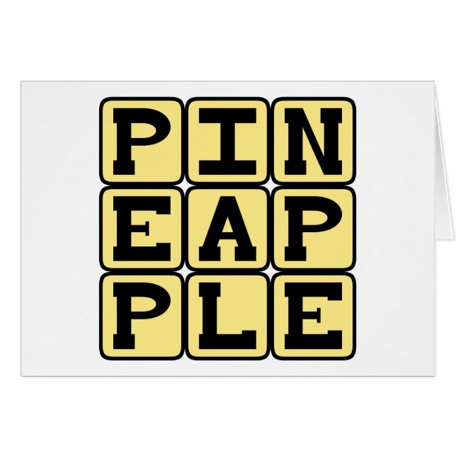 Cartão Abacaxi, Fruta (Frente Horizontal)