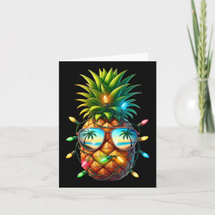 Cartão Abacaxi Tropical Sungs De Natal Luz Xmas Em