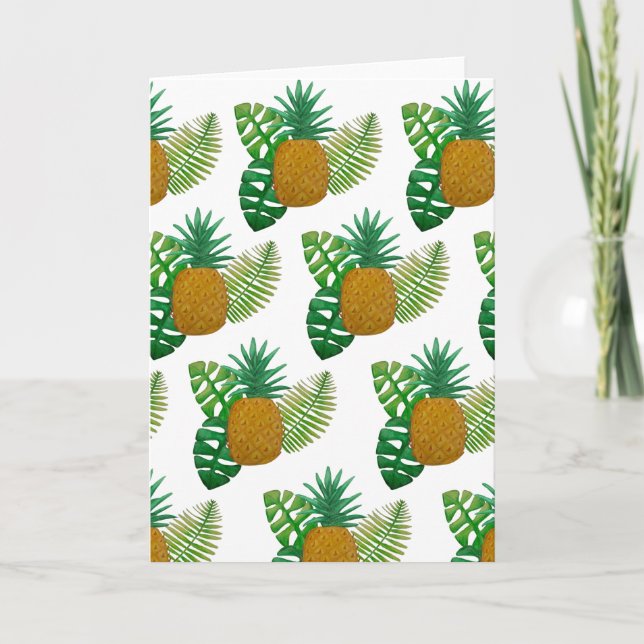 Cartão Abacaxis tropicais (Frente)