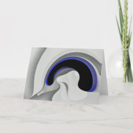 Cartão Abaixo do Azul: Cinza Abstrato, Preto e Azul