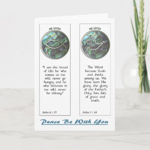 Cartão Abalone Dove and Fish Bookmarks Notecard