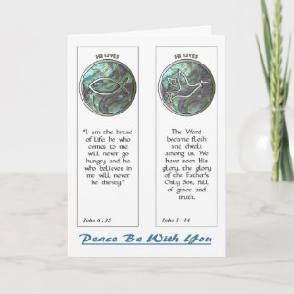 Cartão Abalone Dove and Fish Bookmarks Notecard