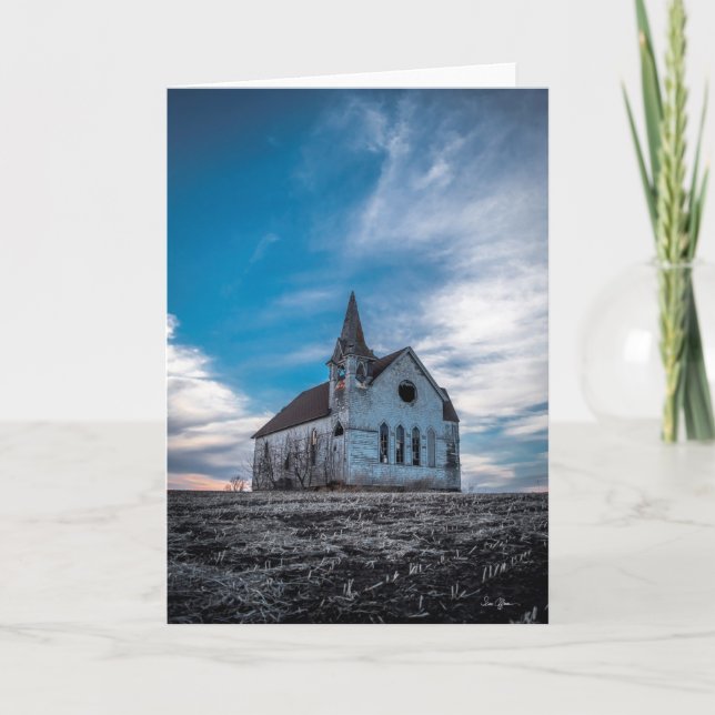 Cartão "Abandoned at Sunset" Greeting Card (Frente)