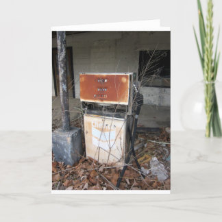 Cartão Abandoned Gas Station... original photograph