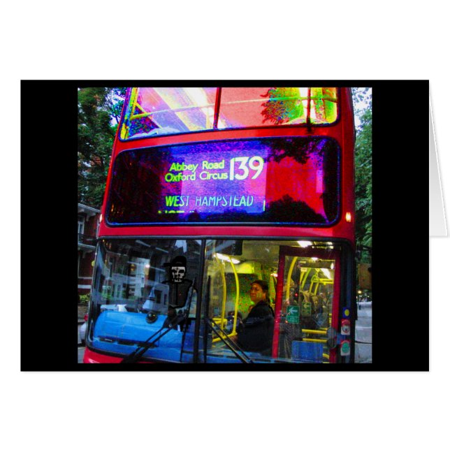 Cartão Abbey Road Bus Trip (Frente Horizontal)