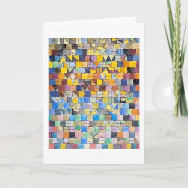 Cartão ABC (Alfabeto), Paul Klee (Frente)