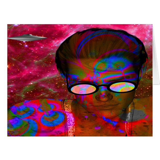 Cartão Abdução de alienígenas (Frente horizontal)