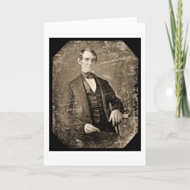 Cartão Abe Lincoln Daguerreotype 1846 (Frente)