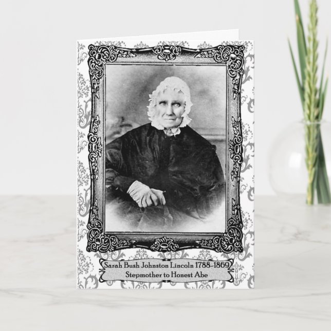 Cartão Abe Lincoln's Stepmother Mother's Day Card (Frente)