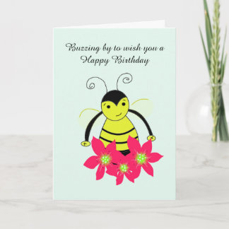 Cartão Abeja Caprichosa com Flores