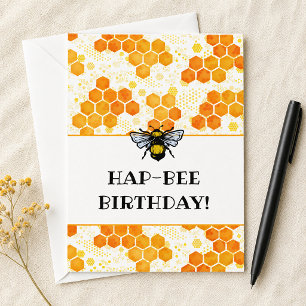 Cartão Abeja de aniversário HapBEE