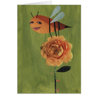 Cartão abelha de sorriso