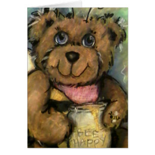 Cartão Abelha feliz