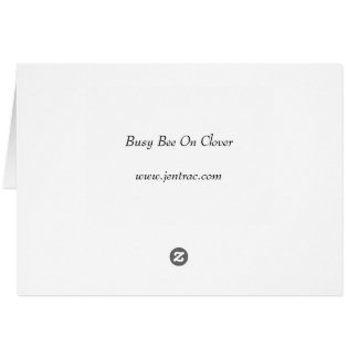 Cartão Abelha Ocupada em Clover