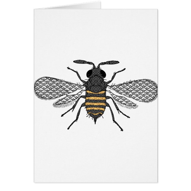Cartão abelha vintage (Frente)