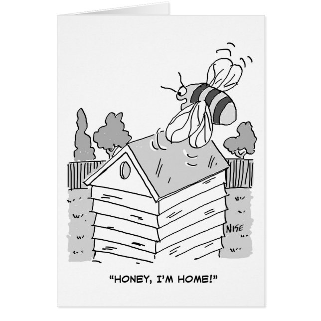 Cartão Abelhas de mel retornam à sua colmeia (Frente)