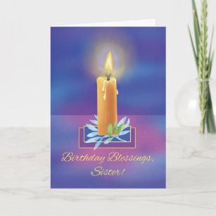 Cartão Abençoações católicas de freira de aniversário com